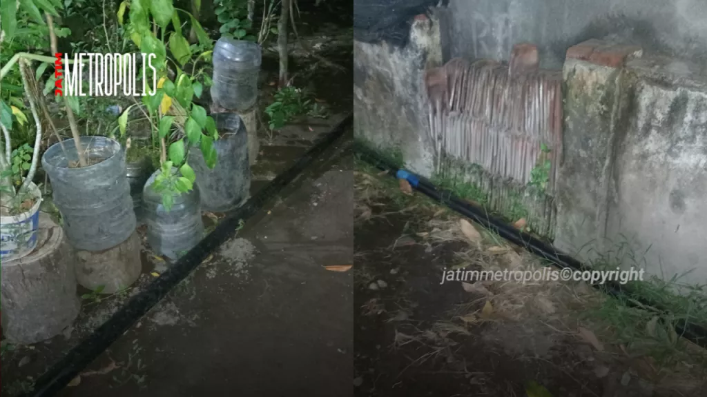 Foto Dua (2) Tiang Wi-Fi Dicabut Oleh Warga Sekitar